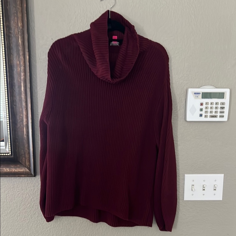 Vince Camuto Red Cowl Neck Sweater
